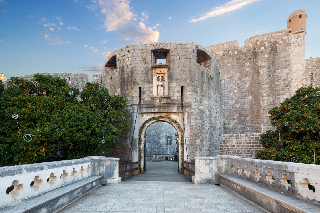 Pile Gate - entrance in old town of Dubrovnik. Croatia.