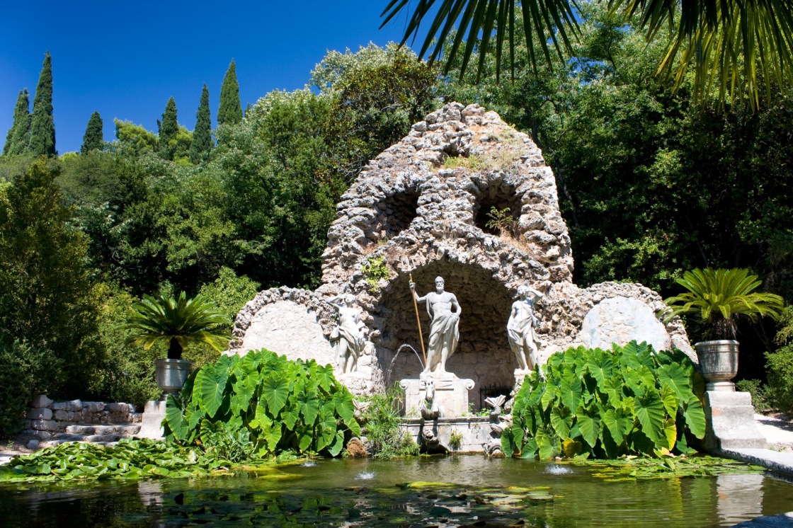 Fountain in Trsteno Arboretum, Croatia